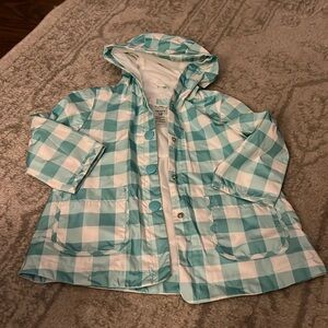 Mint stripe Raincoat lightly lined
